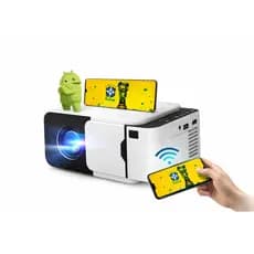 Mini Projetor Portatil Led Espelhamento WiFi T5 Entrada HDMI