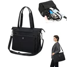 Bolsa Feminina De Nylon De Ombro Casual Lona Mensageiro Tecido Grande Capacidade para Sacolas Transversal e Computador