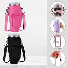 Bolsa Porta Garrafas De Água Compatível Com Copo 40oz 1,2 Litro Para Celular Chaveiro Com Alça De Ombro Ajustável