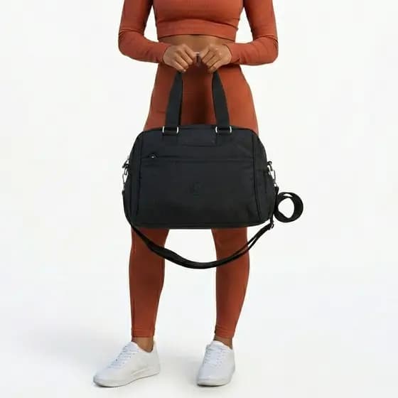 Bolsa Feminina Grande Metalizada com Alça Ajustável para Viagem, Academia, Maternidade e Uso Diário