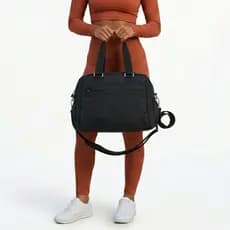 Bolsa Feminina Grande Metalizada com Alça Ajustável para Viagem, Academia, Maternidade e Uso Diário