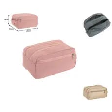 Bolsa Necessaire Maquiagem Feminina 3 Peças Zíper, Necessaire Viagem Qualidade Mulheres