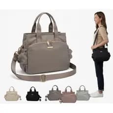 Bolsa Tote 3 Divisórias  Couro Feminino Grande para Trabalho Organizadora com Bolsos Uso Diário Escritório e Faculdades