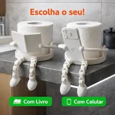 Porta Suporte Papel Higiênico Decorativo Criativo (Livro / Celular), Divertido, Banheiro, Engraçado.