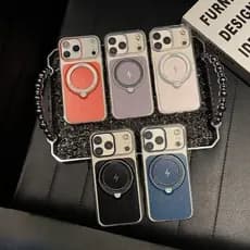 Capa iPhone 16 Pro Max Fosca Antiderrapante com Suporte Ajustável Kickstand Anti-Queda Grip Ergonômica Premium Luxo