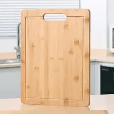 Tábua De 100% bambu Grande para Carne Legumes fruta Ecológico Bambu Com Alça