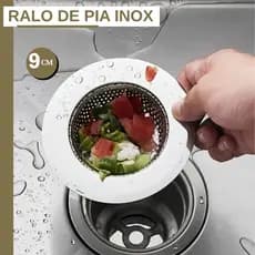 Ralo Para Pia Cozinha Aço Inox 9 Cm Ralinho Alta Qualidade Com Protetor de Ralo Cuba Bares