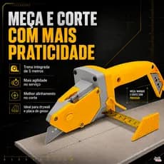 Cortador Manual para Drywall com Trena 5M e Lâminas Reservas