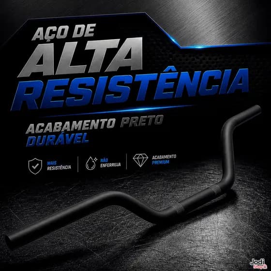 Guidão para Moto Honda Falcon 2000 a 2007 Resistente Preto ou Cromado