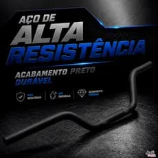 Guidão para Moto Honda Falcon 2000 a 2007 Resistente Preto ou Cromado