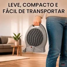 Aquecedor Elétrico Portátil Com Proteção Contra Queda E Superaquecimento