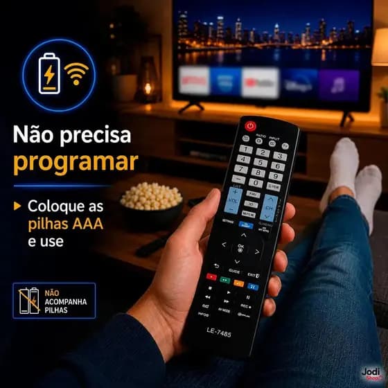 Controle Remoto Para TV LG Smart Compatível Sem Programação Com Função 3D