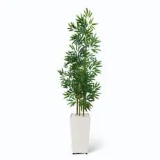 Planta Artificial Bambu Mosso e Vaso de Polietileno Decoração