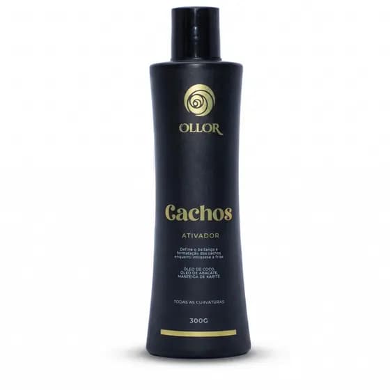 Creme Ativador de Cachos Ollor 300g Definidor Cabelos Cacheados e Crespos Hidratação e Definição