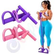 Elástico Multifuncional Com Pedal Para Exercícios Fitness Musculação Caseira E Alongamento