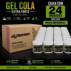 Gel Cola AllBarber 300g Caixa com 24 unidades