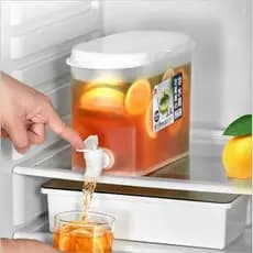 Suqueira Plastica com tampa para Geladeira Com torneira capacidade 3litros para agua saborizada