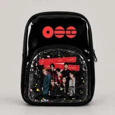Mochila BTS Army Escolar Infantil Feminina Masculina Kpop Com Bolso Transparente