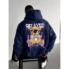 Blusa Moletom Canguru Casaco Streetwear Do P ao G5 Plus Size Confortável Estampa Urso Pelúcia Envio Imediato