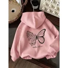 Casaco Moletom Flanelado Canguru Estampa Criativa Capuz Nome Frase Inverno Look Borboleta Flor Plus Size Do P ao G5 Envi