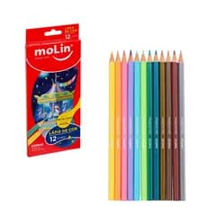 Lápis de Cor Molin Metálico e Pastel 12 Cores