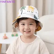 Chapéu De Pescador Balde YINFANTEWN , Gorro De Sol Para Bebê Com Proteção UV Respirável , Panamá Design De Desenho Anima