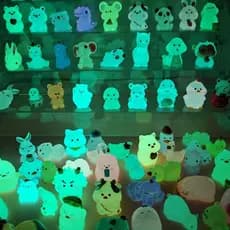 10/20/50 Pçs Animal Luminoso Mini Bonito Saco Cego Embalagem Independente Modelo Tridimensional Simulação Luminosa Dos D