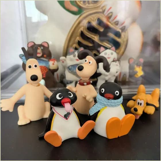 DC3 PINGU Figura De Ação Fofa Desenho Animado Engraçado Pinguim Língua Decoração De Mesa De Carro