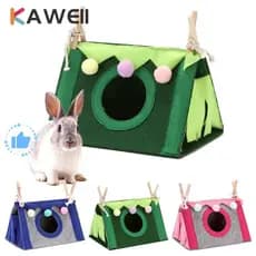 KAWEII Ninho De Coelho Pequeno Animal Esconderijo Gaiola Tenda De Feltro Casa De Hamster