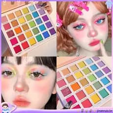 Paleta de sombras arco-íris com 30 cores, cos Play, maquiagem perolada, palco, Glitter, lantejoulas, paleta de sombras