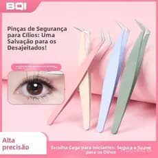 10 pçs/pinça de cílios postiços profissional enxertia clipes de cílios especial cabeça redonda clipe de pena dourada par