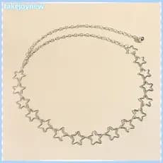 [takejoynewBR] Cinto De Corrente De Metal Estrela Para Mulheres Y2K Lindo Acessório De Vestido Estilo Japonês Tbr