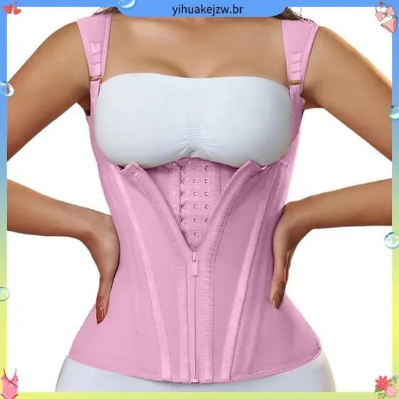 Fajas Colombianas Body Shaper Shapewear Mulheres Colete Tops Dupla Compressão Cintura Trainer Espartilho Zíper Ajustável