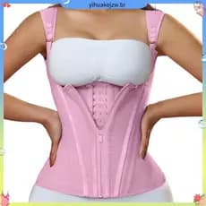 Fajas Colombianas Body Shaper Shapewear Mulheres Colete Tops Dupla Compressão Cintura Trainer Espartilho Zíper Ajustável