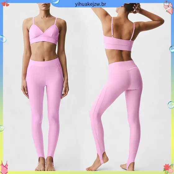 Lucky Dog Yoga Novo Estilo Estilingue Sutiã De Corrida Cintura Alta Pa nts Terno (Pedido Separadamente)