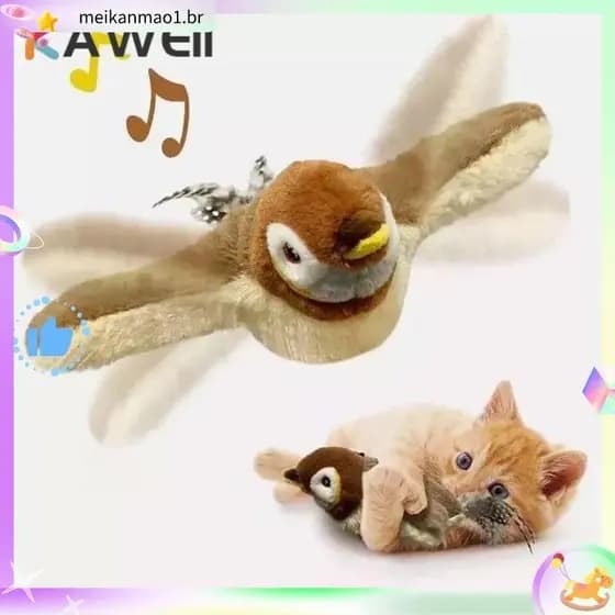 Brinquedo Interativo De Gato Pássaro Voador KAWEII , Eletrônico De Pardal Suspenso , Ativado Por Toque