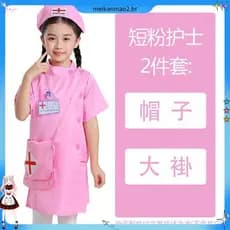 Pequeno Luba crianças médico enfermeira casaco branco Role-Playing traje pequeno médico experimento científico traje de