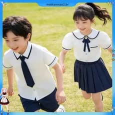Uniformes de jardim de infância, estudantes da escola primária, uniformes de classe de verão, uniformes escolares para c