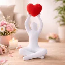 ❤️ Escultura Decorativa Coração – Presente Dia das Mães Romântico Enfeite Moderno Sala Quarto
