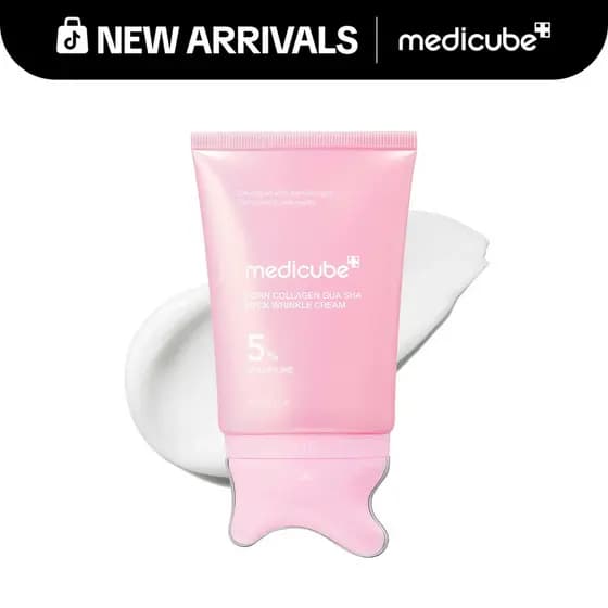 [NOVO][medicube]PDRNCollagenGuaShaNeckWrinkle | Massageador GuaSha Integrado com Volufiline 5% + PDRN | Firmeza, Cuidado