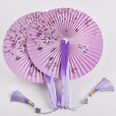 HONSEHN2PCSLequeDobrávelMagnéticoCircularDecorativoComBorlaDeNóChinêsParaMulher,ParaDecoraçãoEPresente(Púrpura)