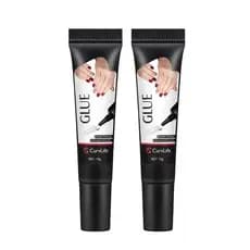 Curvlife versão atualizada da cola para unhas semissólida super forte de 10g, pacote com 2 unidades da melhor cola para