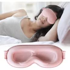 Máscara, Máscara para Olhos com Contorno Profundo 3D Aprimorada, Sem Pressão, Cobre 99% da Luz, Máscara para Olhos com F