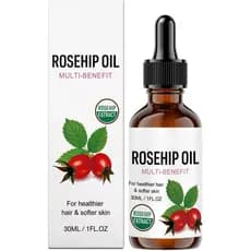 Óleo de Semente de Rosa Mosqueta Orgânico, Óleo de Rosa Mosqueta Anti-Envelhecimento para Cabelo, Unhas e Corpo, Hidrata