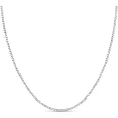 Colar de prata pura KEZEF2mm925 para homens - corrente cubana com padrão de ondas para homens e mulheres em ouro 18K, ou