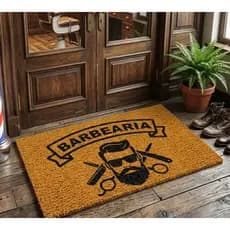 Tapete Capacho Porta Entrada Barbearia Antiderrapante Retem Poeira Diversos Tamanhos e Modelos