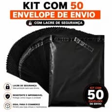 kit,50,envelope,plástico,para,envio,26x40,com,lacre,de,segurança,saco,embalagem,ótima qualidade,resistente,com,lacre