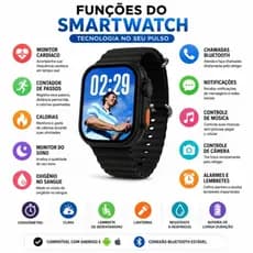 Smart Watch Relógio,inteligente,Bluetooth,Tela Touch-screen,monitor,cardíaco,Digital,Esportivo,tela grande,contador