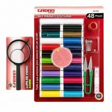kit costura 48 peças + lupa de 60mm