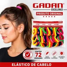 Elástico,de,cabelo,produto,original,Gadan,colorido,com,72,peças,sortidos,xuxinha,grossa,infantil,beleza,forte,premium